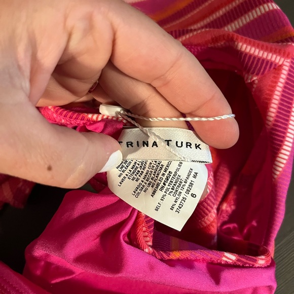 Trina Turk MARAI One Shoulder Ruffle Bikini Top NWT - Picture 5 of 5